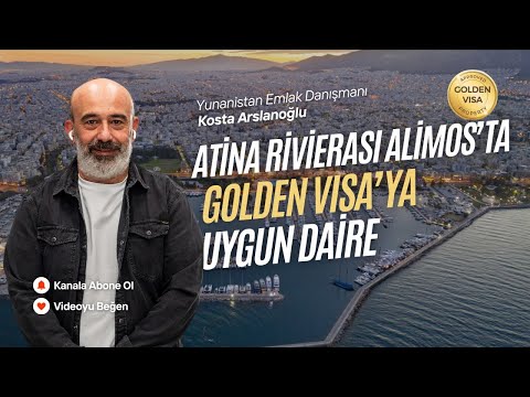 Atina Rivierası Alimos’ta Satılık 51m² Daire | Golden Visa’ya Uygun Yatırım Fırsatı