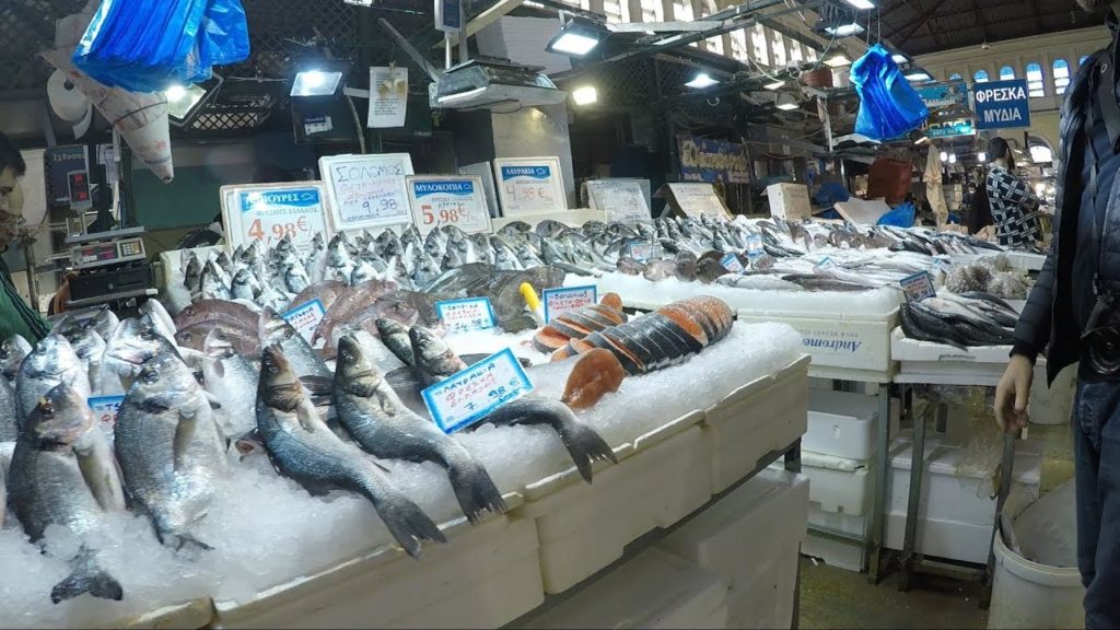 Yunanistan Alışveriş Balık Pazarı